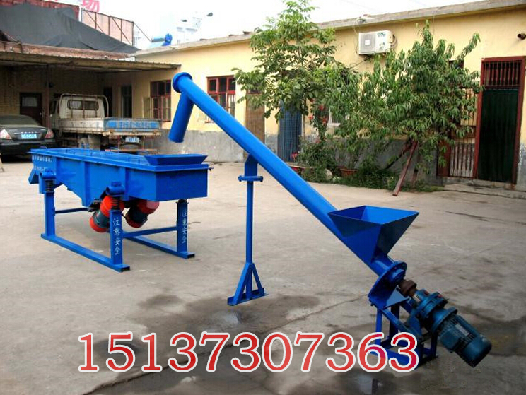 直线筛+螺旋上料机